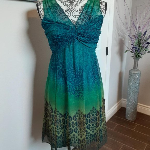 Studio I Dresses & Skirts - Studio I BEAUTIFUL Sheer whispy watercolored dress